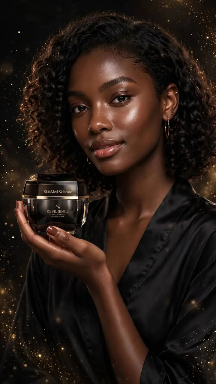 Woman holding SkinMed Pure night cream